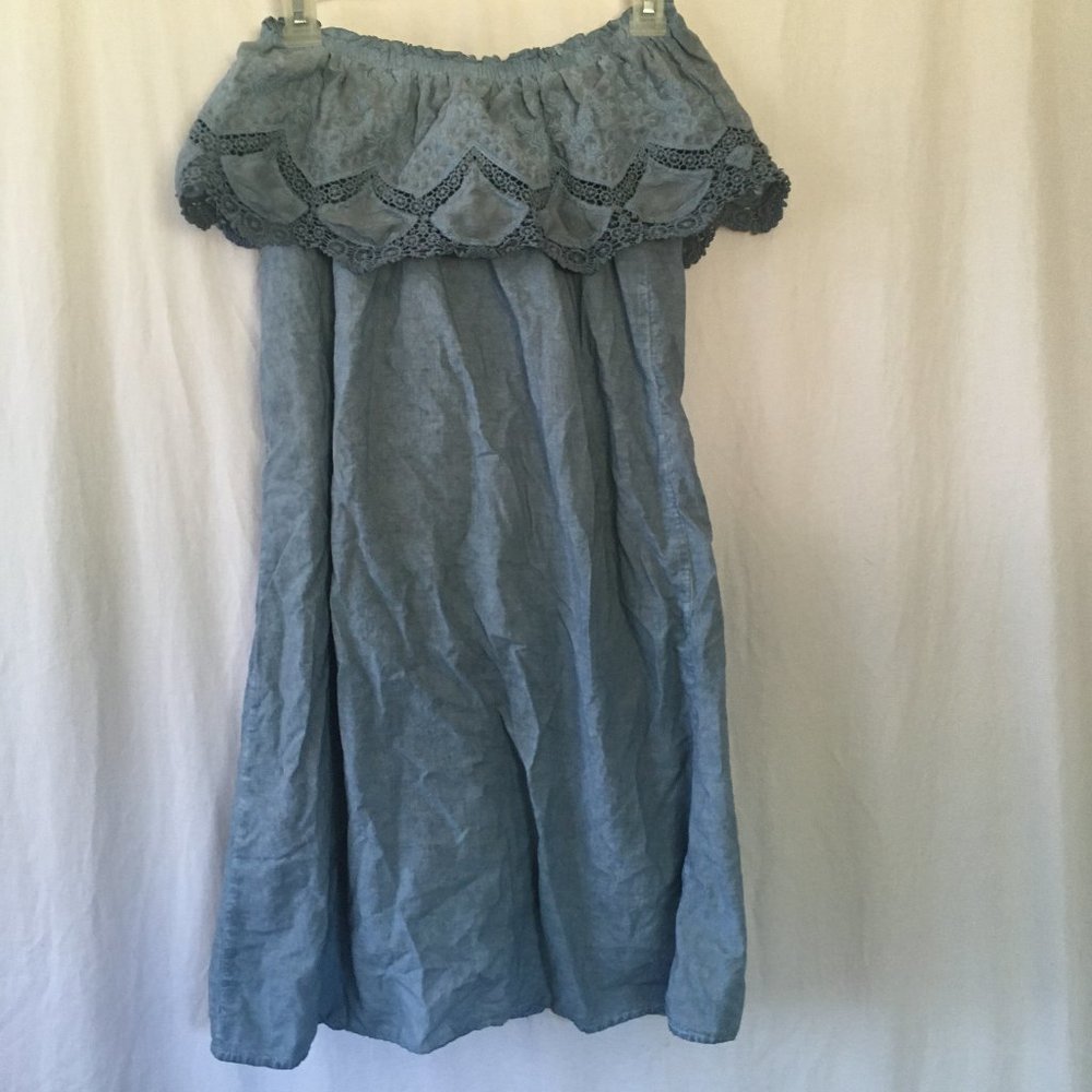 Knox Rose Off Shoulder Chambray Mini Dress Sz XS